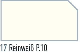 Alu-Verbundplatte PREFABOND eins. 17 Reinweiß P.10 Schutzfolie/ eins.Rückseite Primer o. Schutzfolie 4010x1535x4mm 0,5 Deckschicht - B1 schwerentflammbar