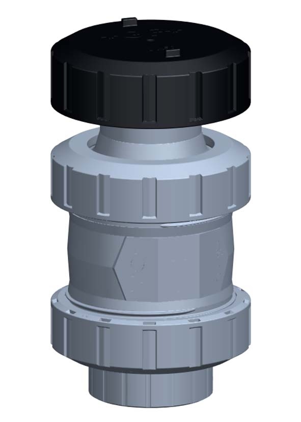 Be- und Entlüfter Typ 591 ABS Mit Klebemuffen metrisch d 63 mm, DN 50 mm, EPDM