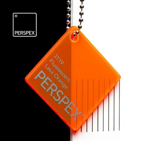 Perspex GS Fluorescent lava orange 3T19 3050x2030x3mm