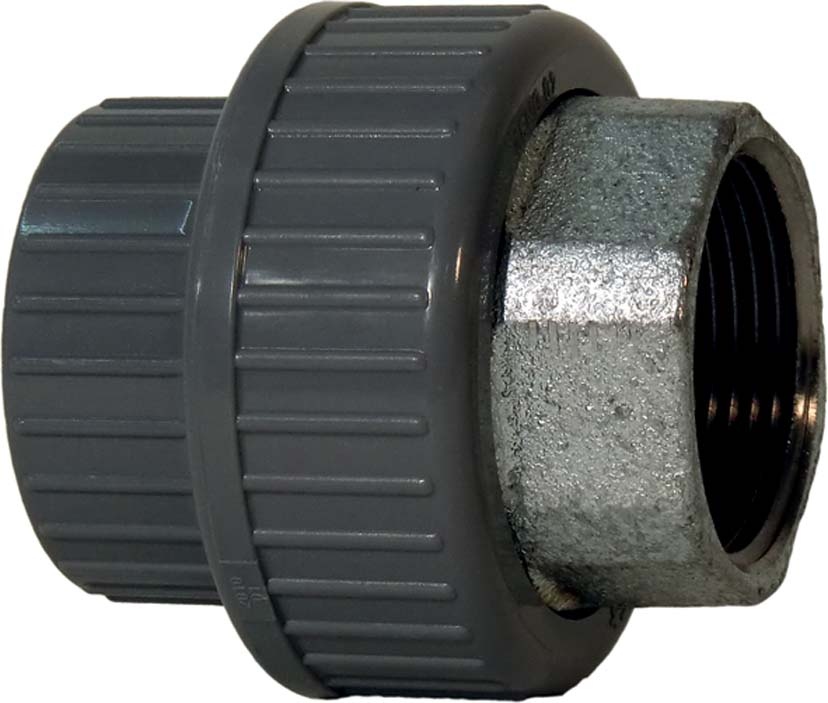 Übergangsverschraubung  ABS/Temperguss galvanisiert metrisch Rp d 25 mm, Rp 3/4 inch, EPDM