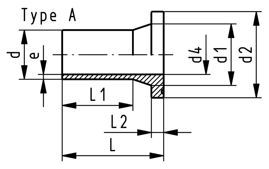 ELGEF Plus Vorschweissbund PE100  d20-800mm / SDR11 / Langschenklige Version / Kombinierte Dichtfläche: flach und gerillt