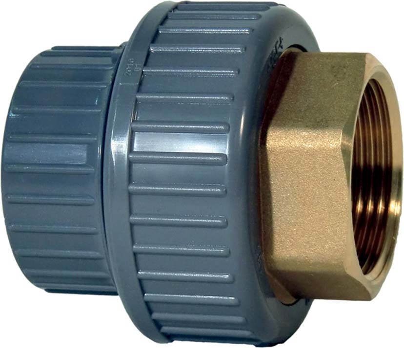 Übergangsverschraubung ABS/Messing Metrisch Rp d 32 mm, Rp 1 inch, EPDM