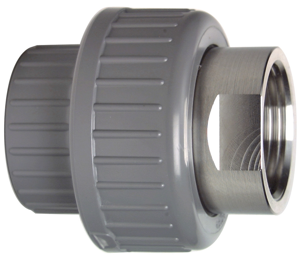 Übergangsverschraubung ABS/Edelstahl metrisch Rp d 63 mm, Rp 2 inch, EPDM