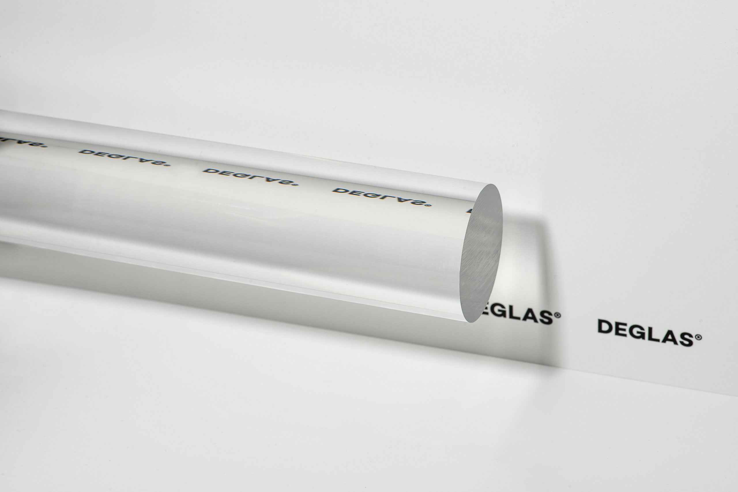 Acrylglas XT Vollstab transparent 80 mm 2000mm lang