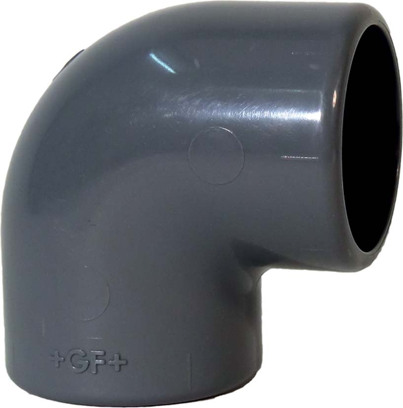 Winkel 90° ABS metrisch d 50 mm, PN 10 bar