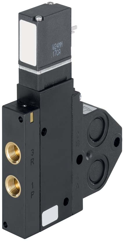 Vorsteuer-Magnetventil Typ 5470<br />4/2-Wege für doppelt wirkende Stellantriebe<br />mit NAMUR Schnittstelle