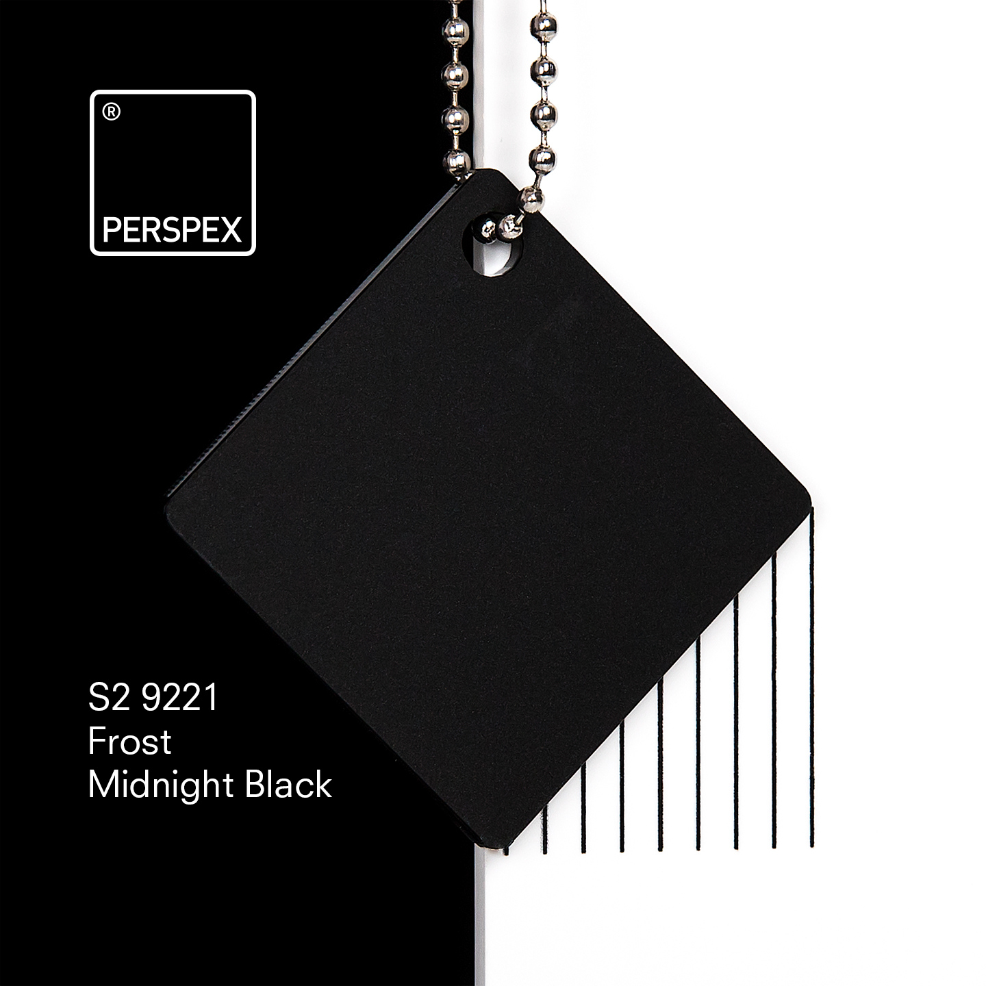 Perspex GS Platte midnight black 9221 satiniert 3050x2030x5mm