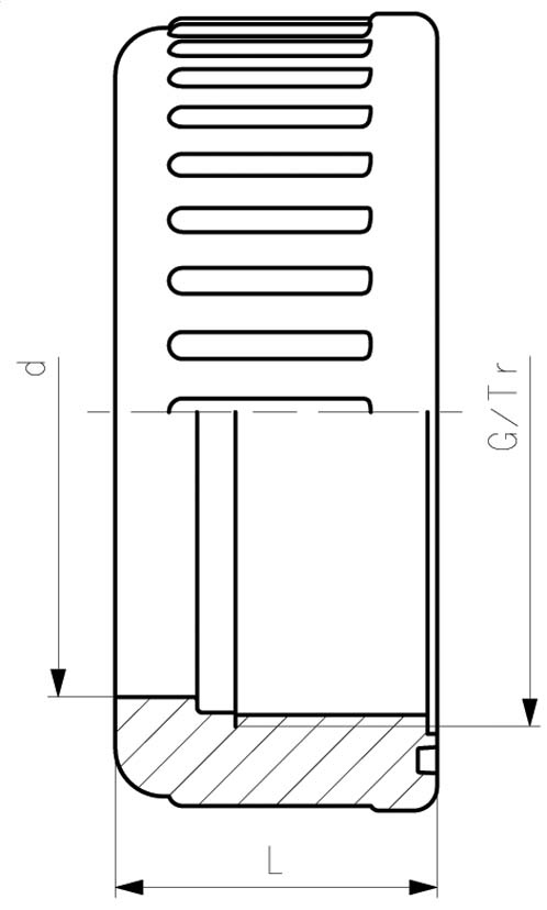 Überwurfmutter PVC-C d 90 mm, PN 10 bar