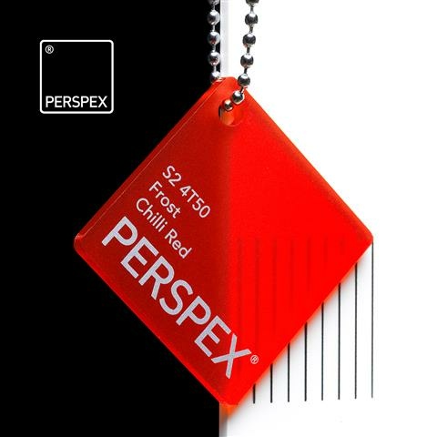 Perspex GS Platte chilli red 4T50 satiniert 3050x2030x3mm