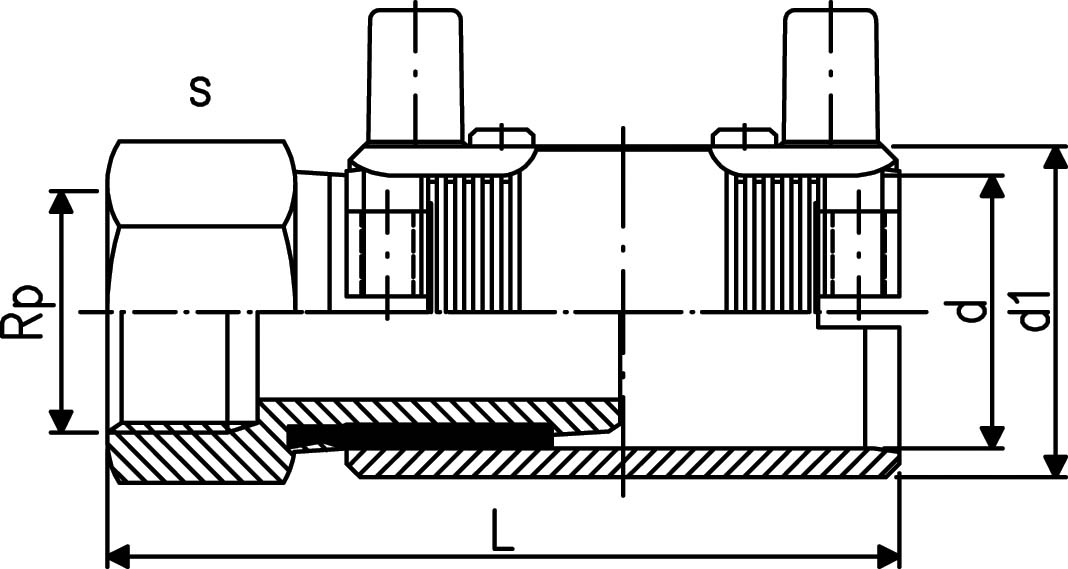 ELGEF Plus Übergangsmuffe PE/Messing  d32-63mm / SDR11 / Innengewinde Rp