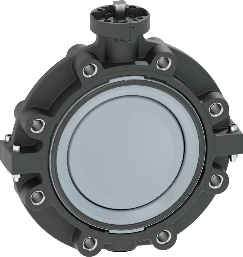 Endeinbauklappe Typ 578 ABS Freies Wellenende d 63 mm, DN 50 mm, EPDM