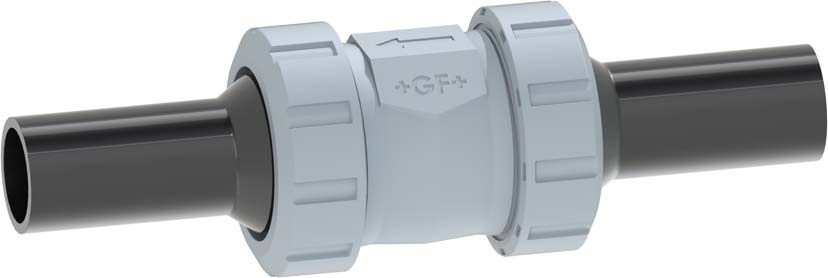 Rückschlagventil Typ 561 ABS<br />Ohne Feder<br />Mit Stumpfschweiss-Stutzen lang