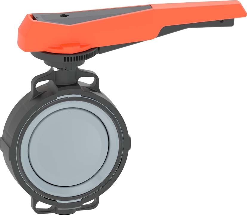 Absperrklappe Typ 567 ABS Handhebel mit Rasterstellungen d 140 mm, DN 125 mm, EPDM
