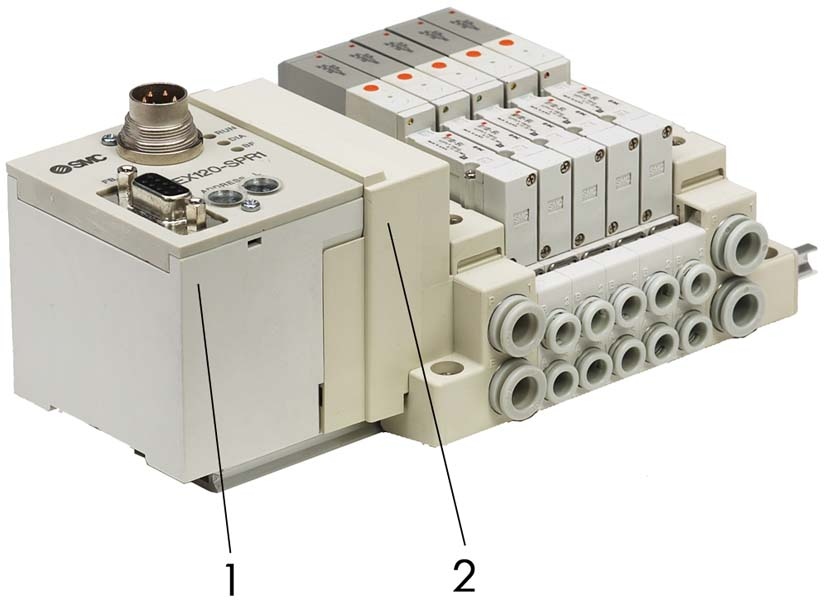 Anschlussmodul Profibus (1)<br />Für Vorsteuer-Magnetventil Typ PV 2000
