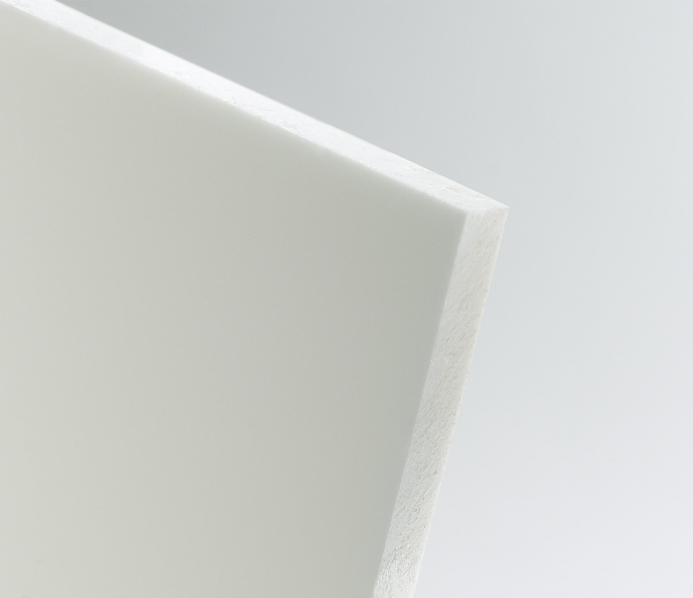 PP-H Platte extrudiert, weiss 3000x1500x20mm - beidseitig foliert -